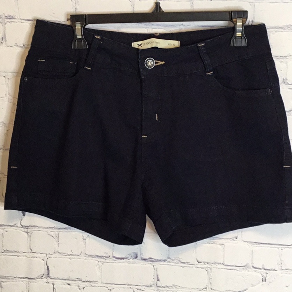 Dark Navy Jean Shorts by Hering